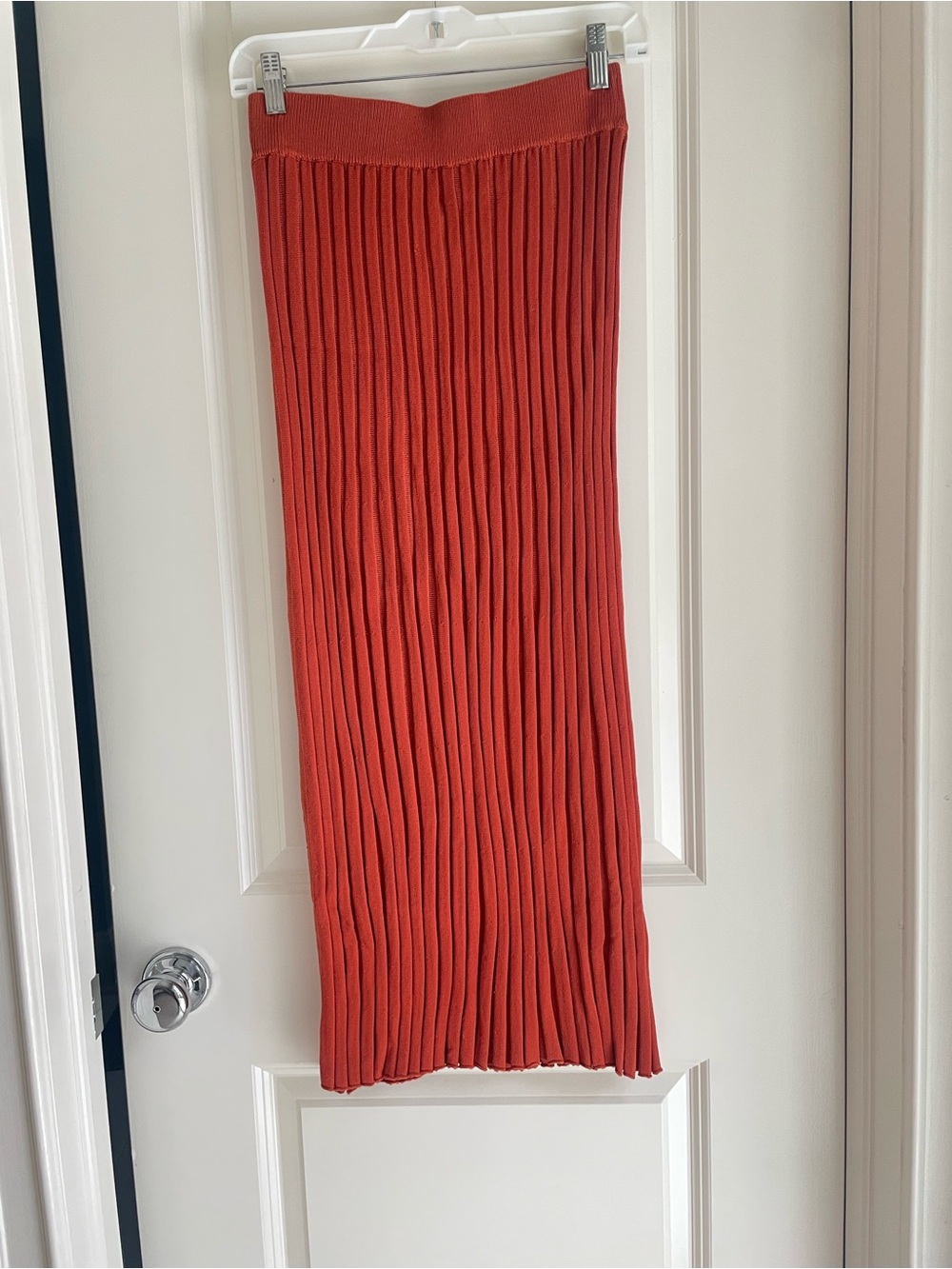 Rust Ribbed Knit Long Sweater/Maxi Skirt Set - Picture 3 of 3